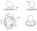 RAM MOUNT 38mm WITH ROUND BASE