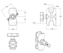 RAM SHORT DOUBLE SOCKET ARM C SIZE