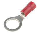 FUNNEL-ENTRY PRE-INSULATED RING TERMINAL (0.5-1.5MM CABLE) RED 8MM STUD  (PACK OF 20)