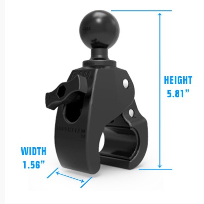 RAM TOUGH-CLAW MEDIUM CLAMP BALL BASE C SIZE
