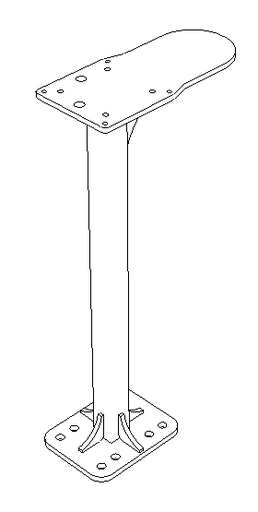 [Ant-GNS-48897] GNSS Mast, Painted (700mm) Suit JD, Trimble, Precision Technology