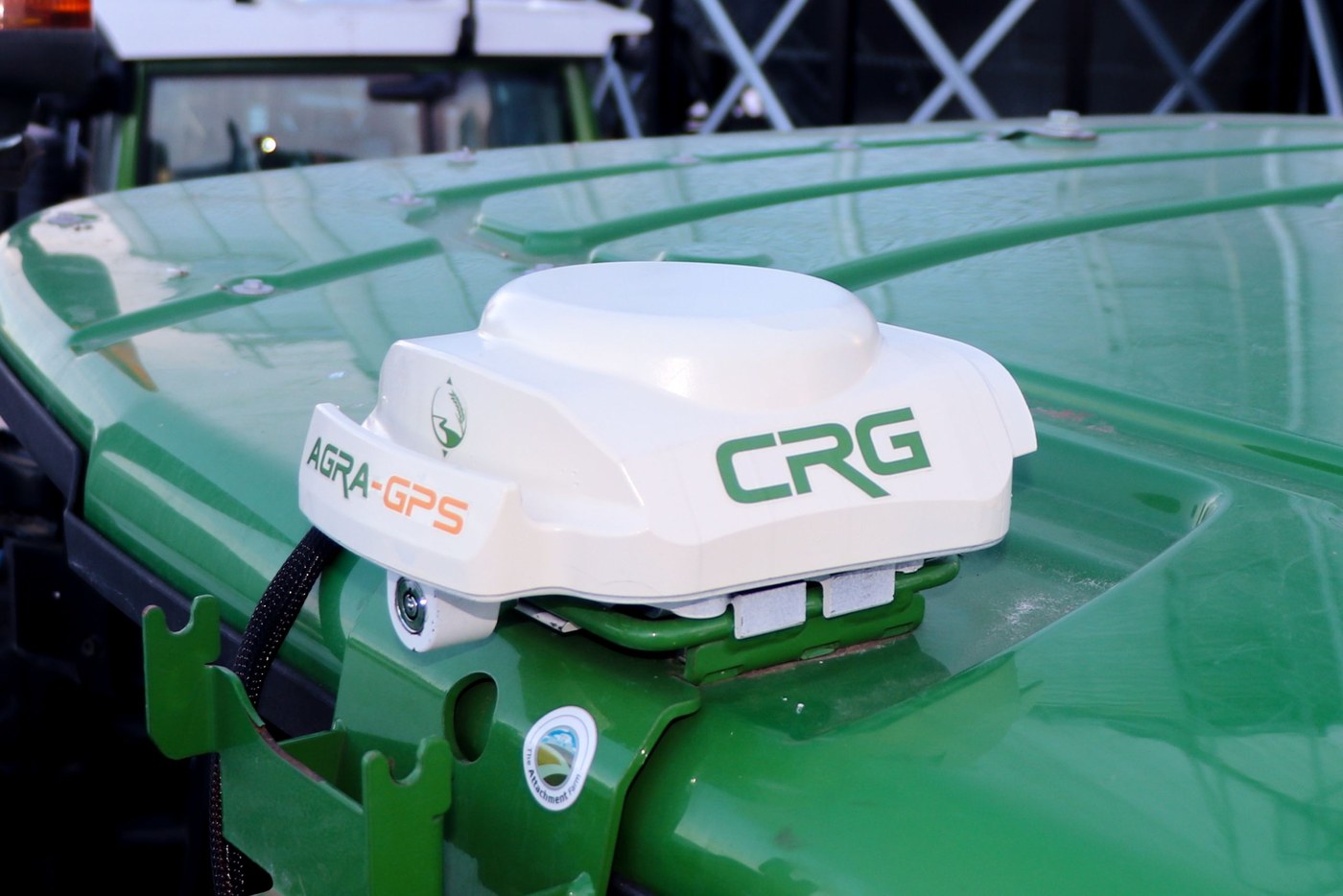 CRG GPS receiver mounted on a tractor roof